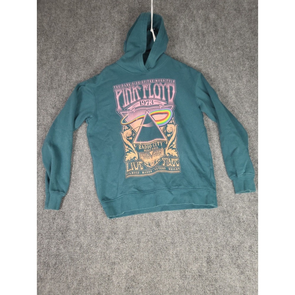 H&M Pink Floyd Hoodie The Dark Side of the Moon Tour Graphic Youth Sz 16 Green